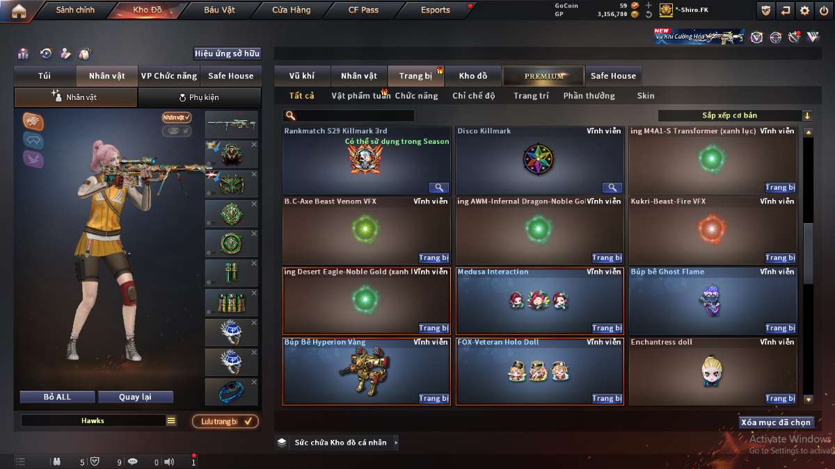 shop acc cf uy tin gia re
